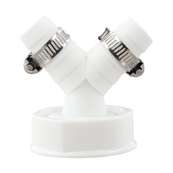 Plastic Y Hose Adapter Double Connection 1.5 Inch Washing Machine Dishwasher Drain Pipe Connector With Clamps And Seals