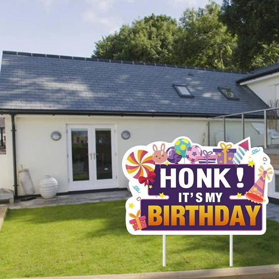 Plastic Yard Signs Display Decorations for Outdoor Garden Decoration Birthday Theme Colorful 240x370x4mm DIY