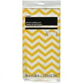 thumbnail image 1 of Plastic Yellow Chevron Table Cover, 108" x 54", 1 of 2