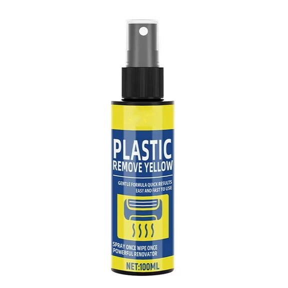 Plastic Yellowing Remover Spray, 100ml Cleaner for Car Interiors, Appliances, and Electronics