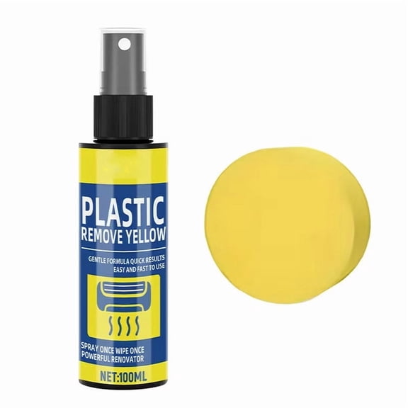 Plastic Yellowing Remover Spray 100ml Powerful for Restoring Clear Plastic Car Interiors Appliances and Electronics