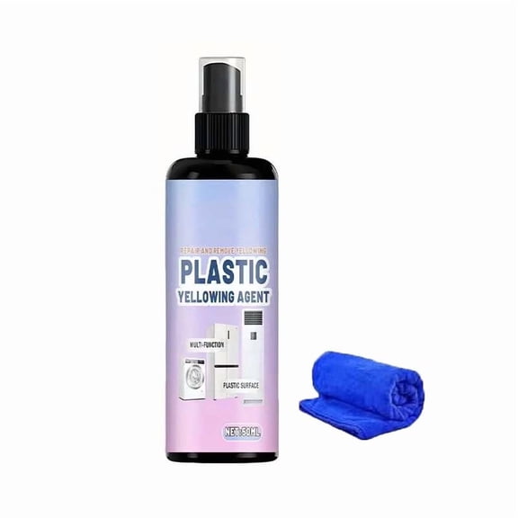 Plastic Yellowing Remover Spray 100ml - Restores Clear Plastic on Car Interiors, Appliances & Electronics - Gentle, Fast-Acting Formula for Long-Lasting Results