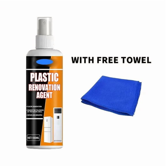 Plastic Yellowing Remover Spray 100ml, Restores Whiteness to Air Conditioners Toilet Seats and Appliances, Bleach Free Formula Safe on ABS and PVC, Long Lasting Anti Aging Effect