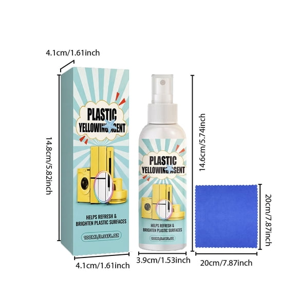 Plastic Yellowing Remover Spray 100ml White Restorer for AC Fridge Washer