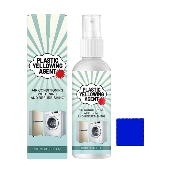 Plastic Yellowing Restorer Kit, Heavy Duty Cleaner for Electronics Appliances Retro Toys, Fast Acting Formula Restores Discolored White Surfaces, UV Protection Non Greasy for Kitchen Bathroom