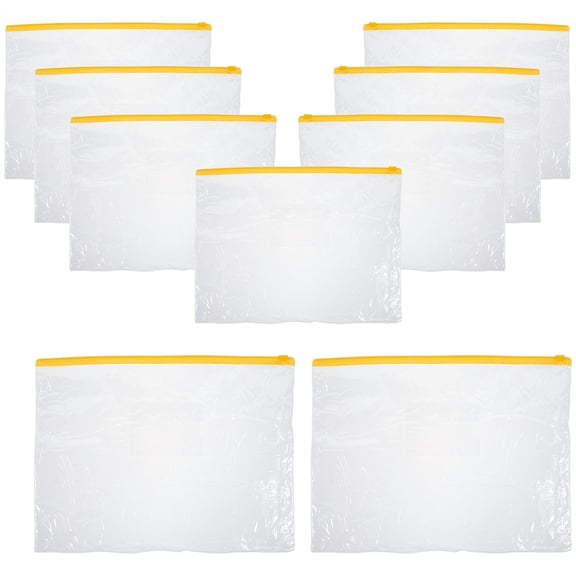 CIMAXIC 20Pcs Clear Zipper Pouch Portable File Folder for Document and Office Supply Storage