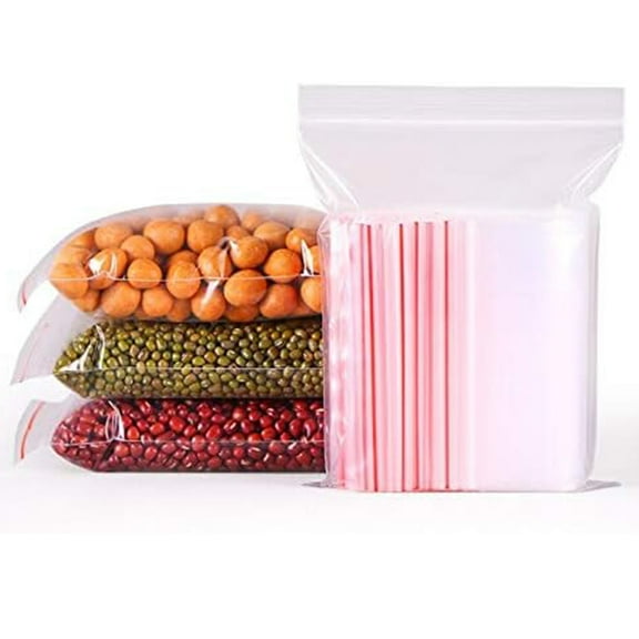 Plastic Ziplock Bags Jewelry Small Ziplock Bag Food Packaging Zip Lock Bags Clear Fresh-keeping Dustproof Reclosable Home kitchen/400 PCS