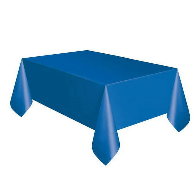 Plastic blue tablecloth, 2-pack