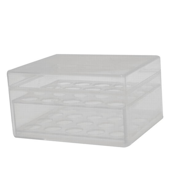 Plastic box and cover for Digi-Flex Multi finger buttons, holds 20 pieces, 5 rows of 4