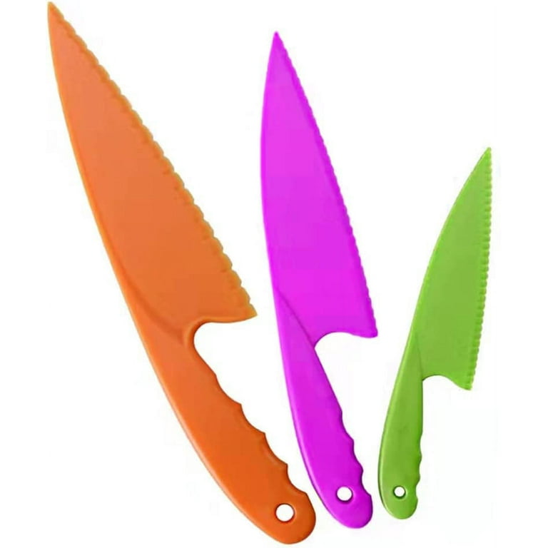 Plastic cake Knife, Children's Kitchen Safety Knife 3 piece set
