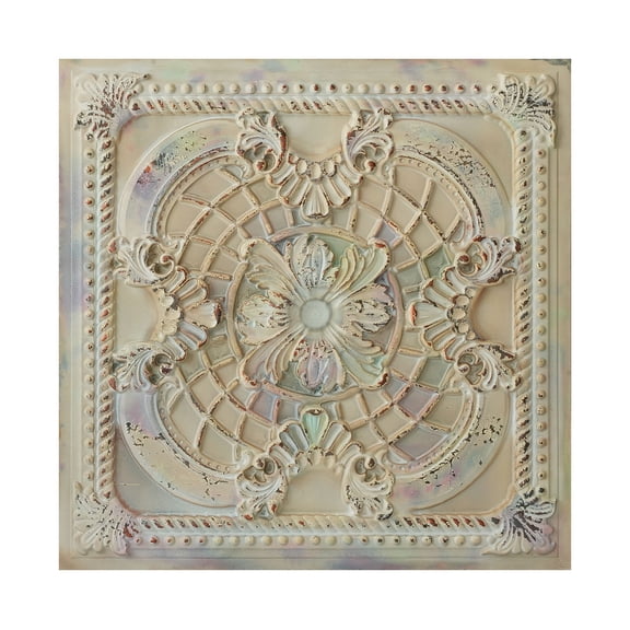 Plastic ceiling tiles Interior decorative panel for Cafe Club PL31 Distress crack multicolor white 10Pcs/pack