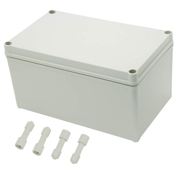 Plastic dustproof and waterproof junction box 67 junction box universal electrical project housing electronic project box gray 9.84x5.91x1.2 inches (250x150x30 mm)