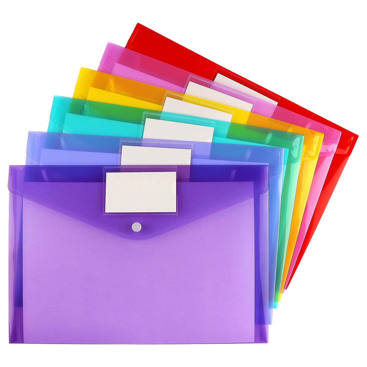 Plastic envelopes for documents, clear poly envelopes with snap closure ...