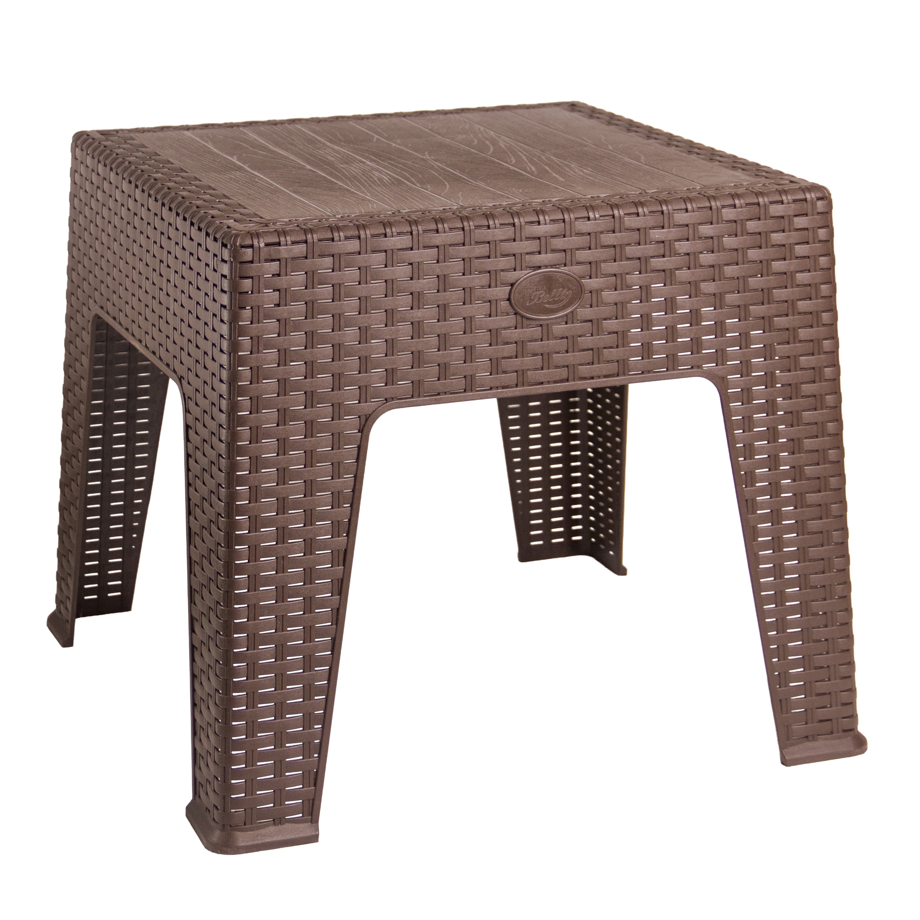 PMK Global Product Plastic Rattan Patio Table, Lightweight, Durable ...