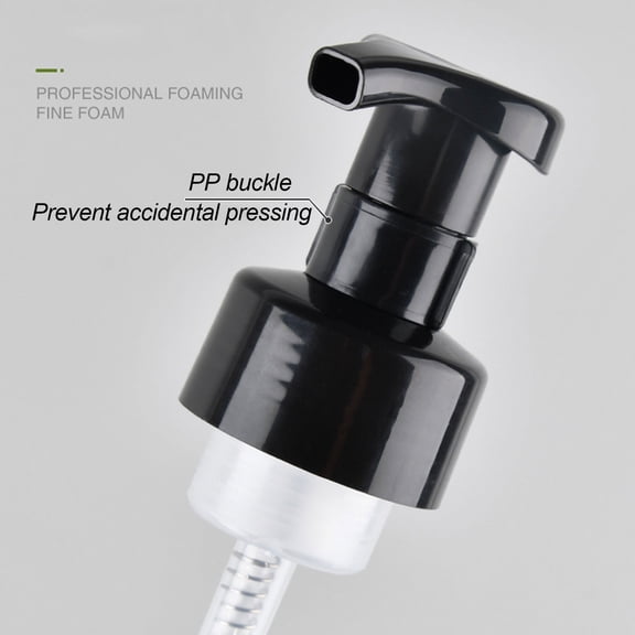 Plastic refillable pump bottle, foaming soap dispenser, 15oz Foaming Soap Dispenser, Refillable Pump Bottle for Liquid Hand Soap, Modern Brown Design, by Goohae