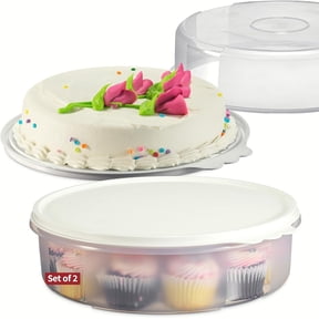SIGNORA WARE 2-Pack Stackable Airtight Cake & Pie Carrier  11 Round, White