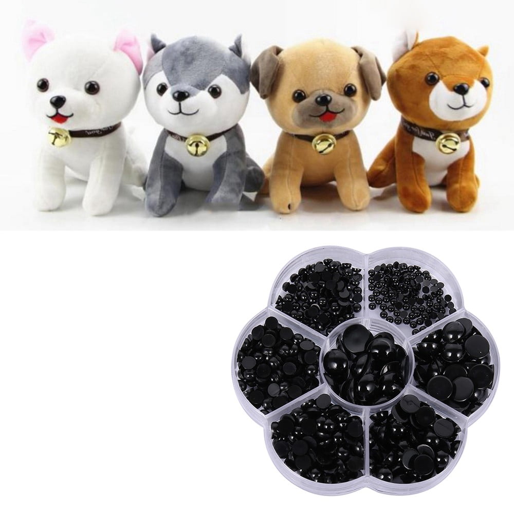 TOAOB Assorted Glass Eyes Kit - 100 Pieces, 3mm To 12mm, Perfect For Doll Making, Needle Felting & Crafts