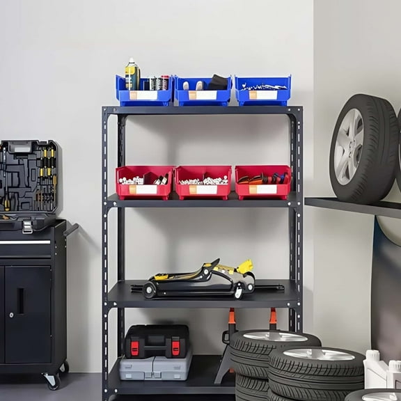 Plastic storage boxes, hanging storage organizing boxes, sturdy and durable, compact and portable. 6 heavy-duty stacking containers, suitable for wardrobes, offices, storage rooms, laundry rooms.