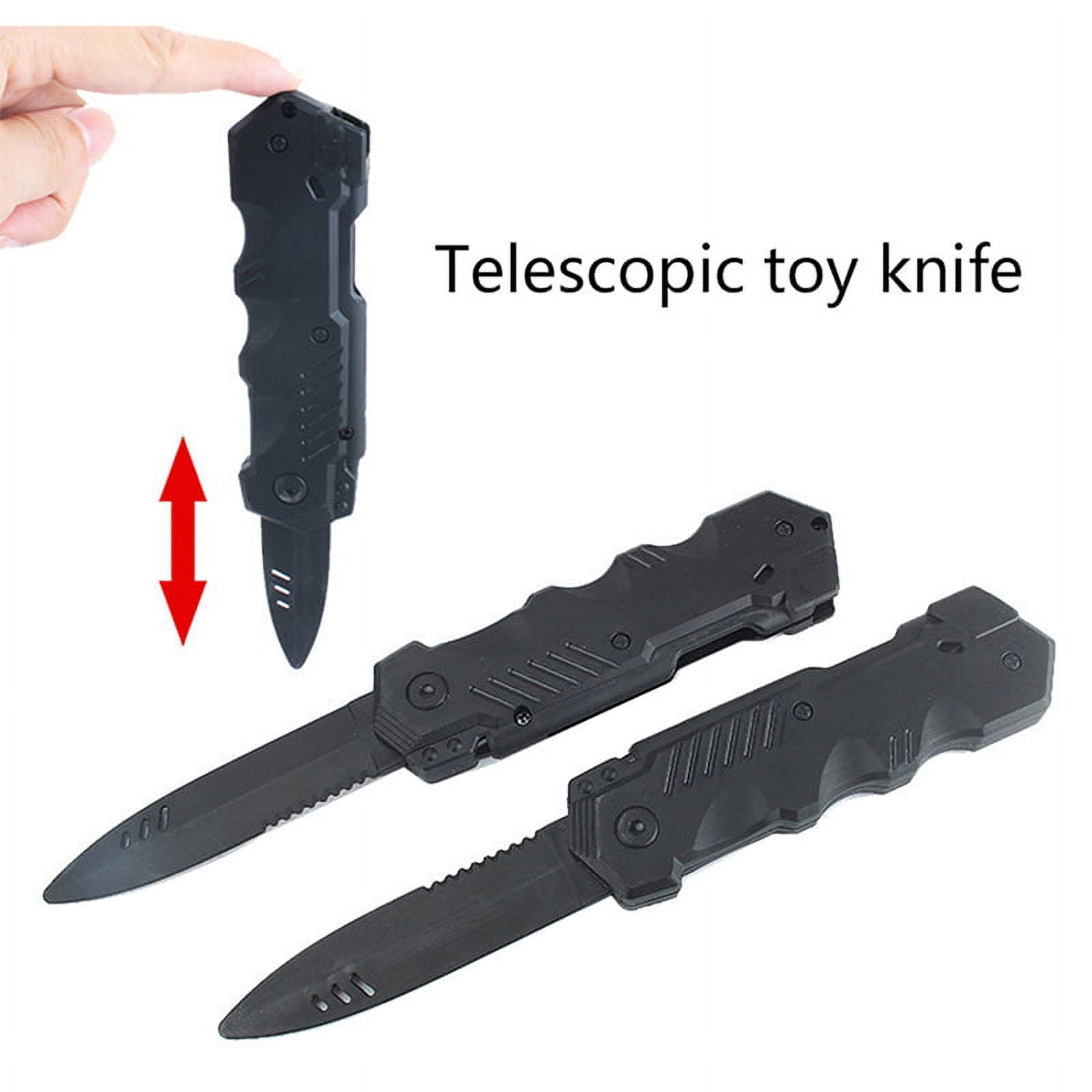 Plastic trick show dagger simulation switch knife telescopic knife toy