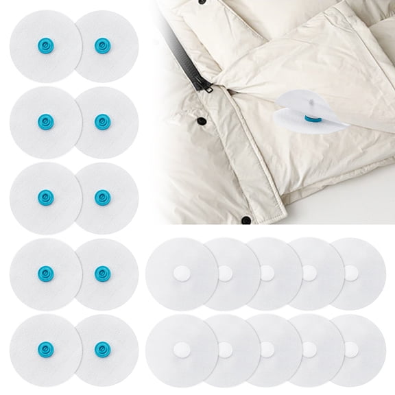 Plastic with Non-woven Fabrics Snap Buttons Garment Buttons Flat Round White 60x11mm for making