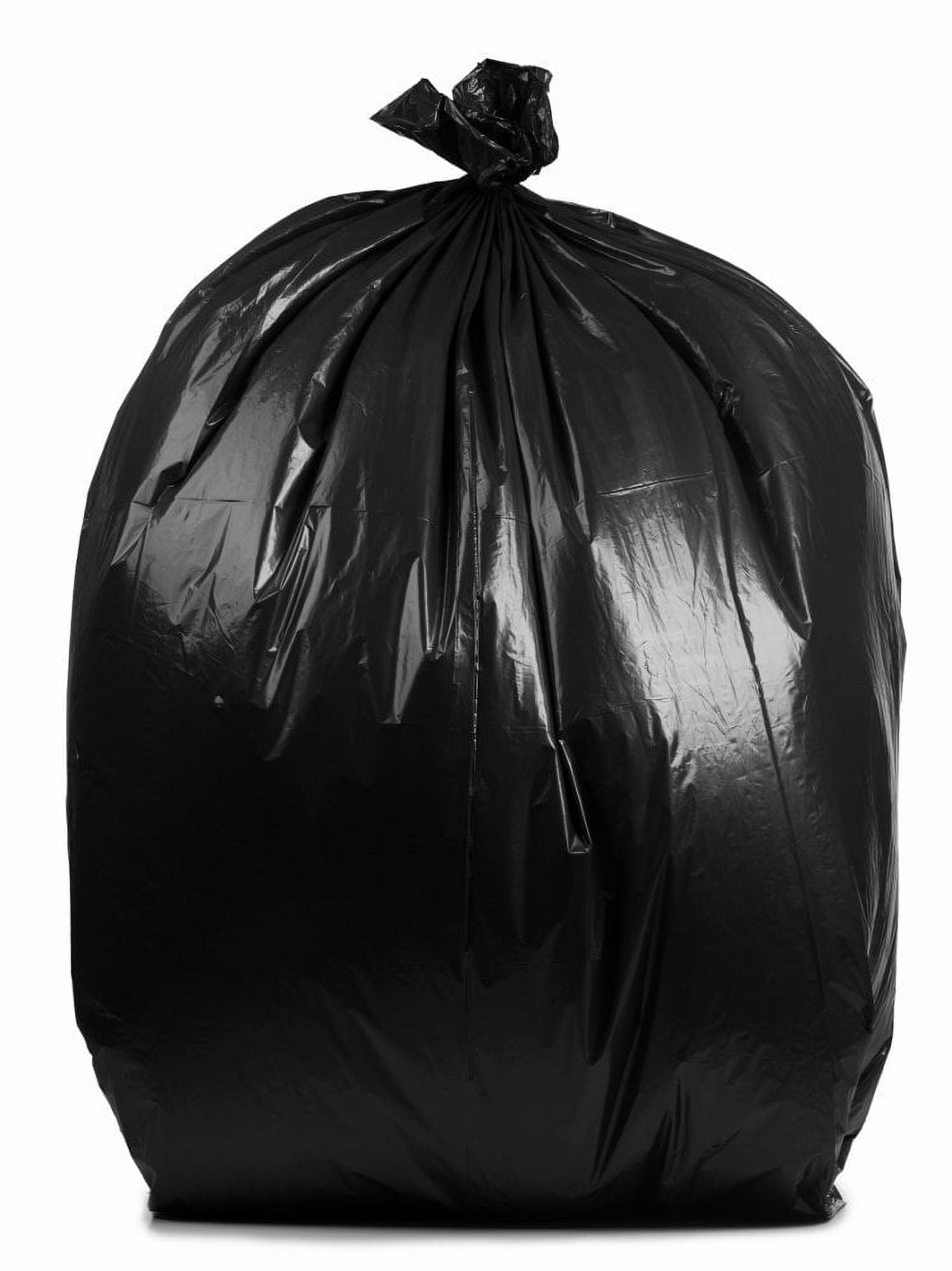 PlasticMill 100 Gallon Contractor Grade 3 Mil Trash Can Liners for Outdoor, Municipal, or Township Garbage Cans - 25 Bags/case
