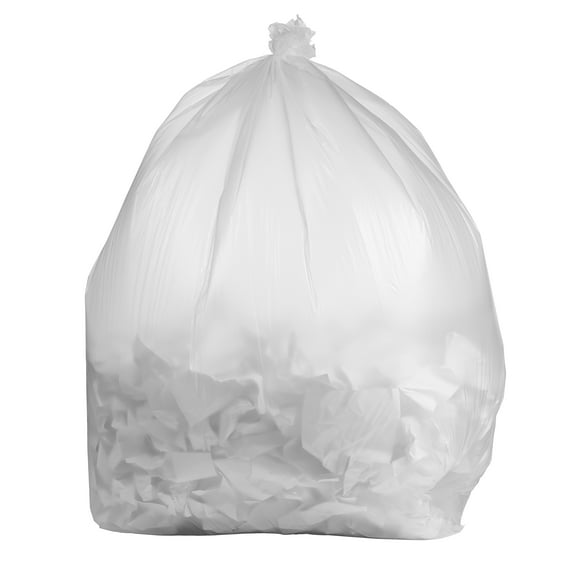 PlasticMill 64 Gallon, Clear, 3 Mil, 50x60, 30 Bags/Case, Ultra Heavy Duty, Garbage Bags / Trash Can Liners / Contractor Bags.