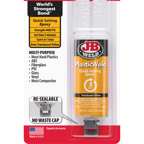 PlasticWeld Epoxy - Single Pack Residential Use, Standard Application