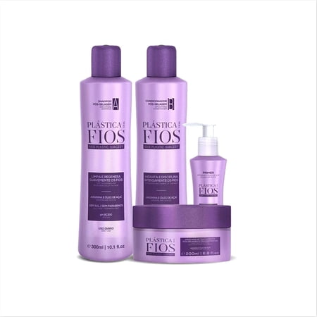 Plastica Dos Fios Home Care Line Hair Smoothing Set, 4 Piece