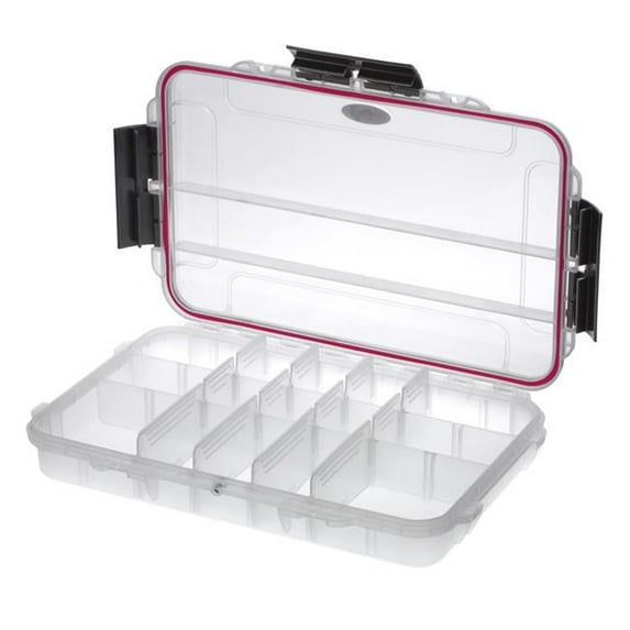 Plastica MAX003T Waterproof Tackle Box, 13.77" x 9.05" x 2.32"H