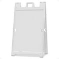 thumbnail image 1 of Plasticade Signicade Deluxe A Frame Sidewalk Curb Sign Portable Folding Double Sided Display with Quick Change System for Store Signs, White, 1 of 10