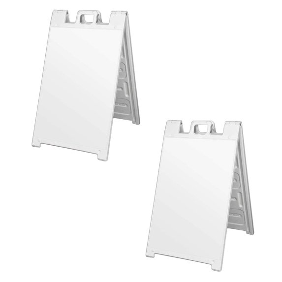 Plasticade Signicade Portable Folding Sidewalk 2-Sided Sign Stand, (2 Pack)