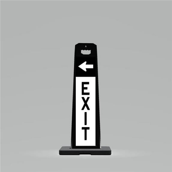 Plasticade by UVP UV4109-BK-PRK1 Outdoor Standing Panel sign with 9 lbs weighted Base with EXIT Right Arrow on one side and EXIT Left Arrow on other side