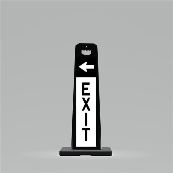 Plasticade by UVP UV4109-BK-PRK1 Outdoor Standing Panel sign with 9 lbs weighted Base with EXIT Right Arrow on one side and EXIT Left Arrow on other side