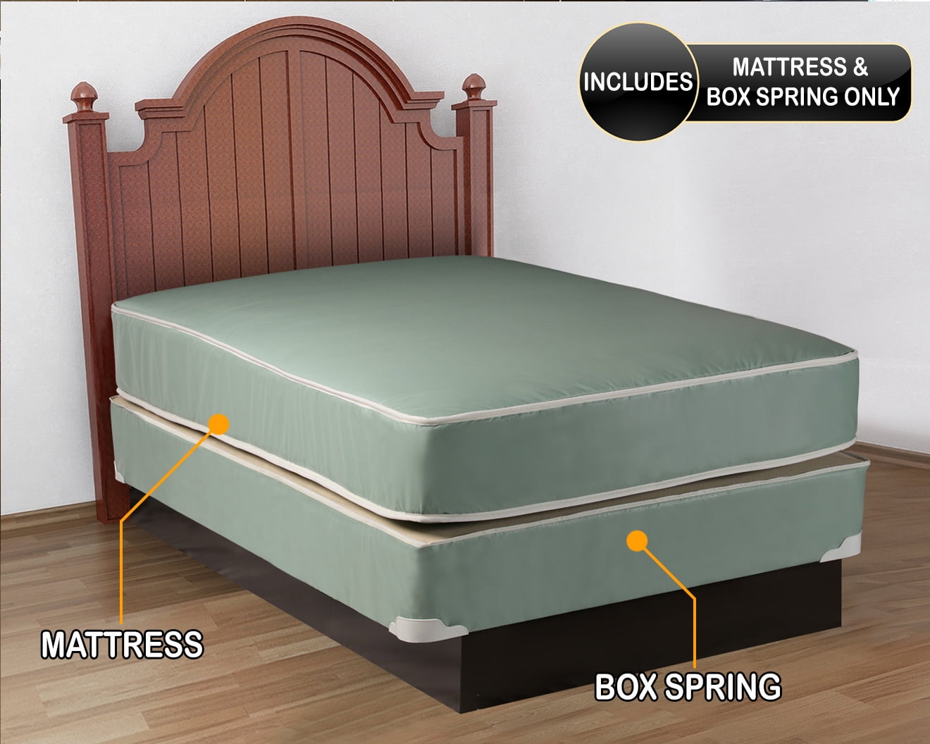 inexpensive full-size box springs and mattress