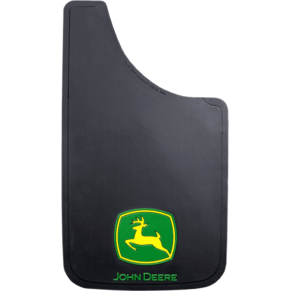 Plasticolor 000537R01 11 x 19 in. Easy Fit Black Mud Flaps with John Deere Logo