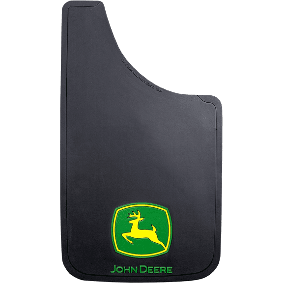 Plasticolor 000537R01 11 x 19 in. Easy Fit Black Mud Flaps with John Deere Logo