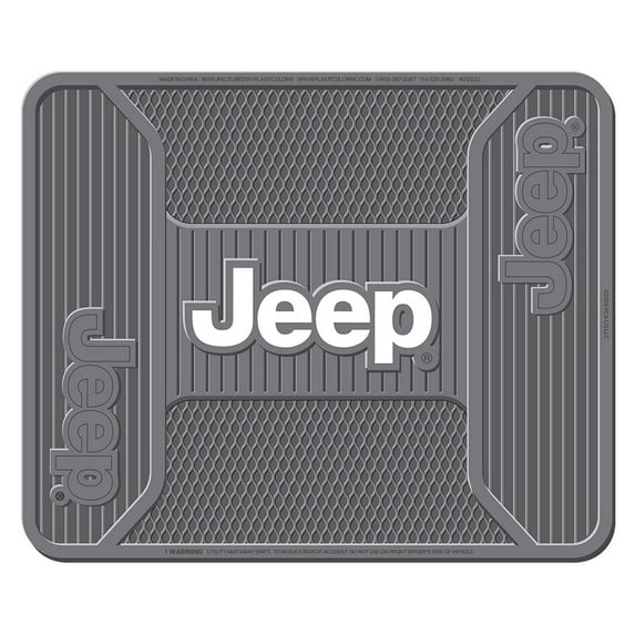 Plasticolor 001222R25 Jeep Elite Grey Utility Mat 14 x 16.25