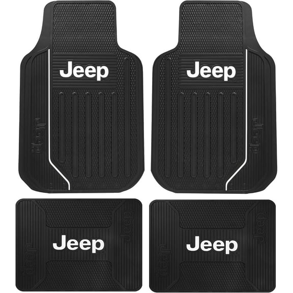 Plasticolor 001611ZX4 Jeep Elite 4pc Front and Rear Floor Mat kit