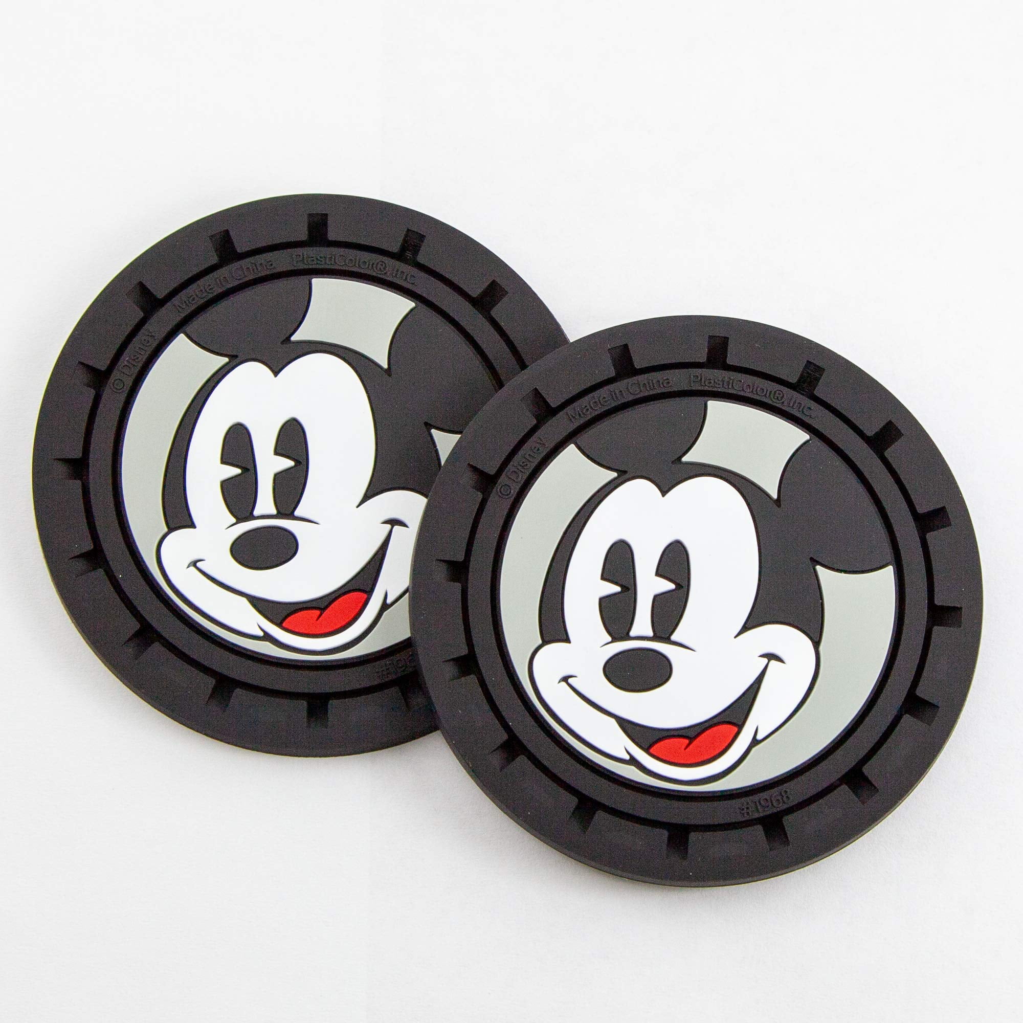 Mickey Mouse Black and Gray Food Safe Car Coasters