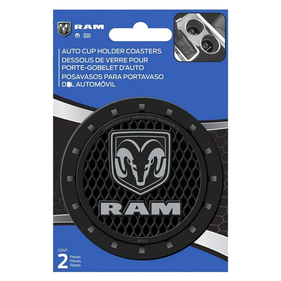 RAM Car Cup Coasters 2-Piece - Cute Coasters for Your Car Cup Holders, Must-Have Accessories for Your Car Interior