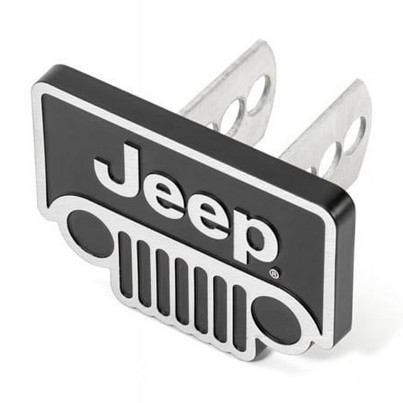 Plasticolor Metal Metal Hitch Cover 7 in x 1 in x 1.6 in Black/Silver Multicolor