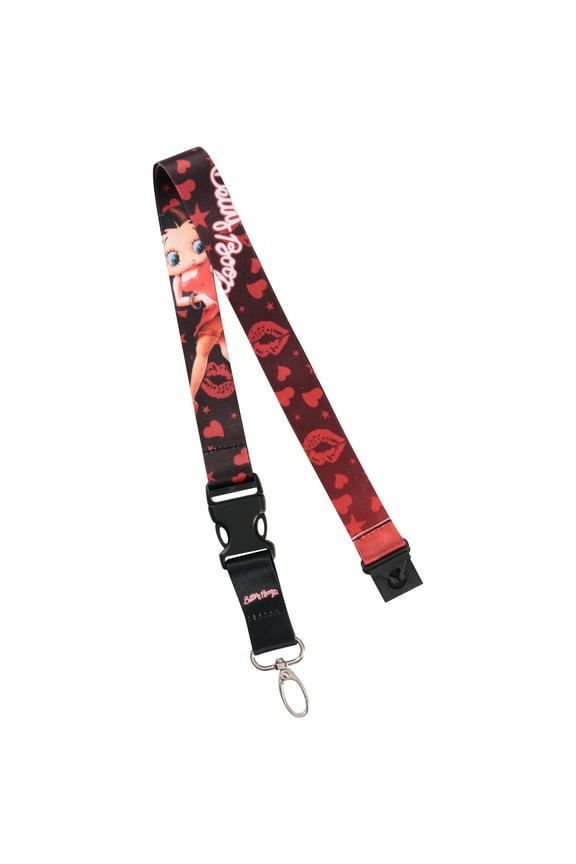 Plasticolor Betty Boop Automotive Lanyard, Black & Red, 1 Piece