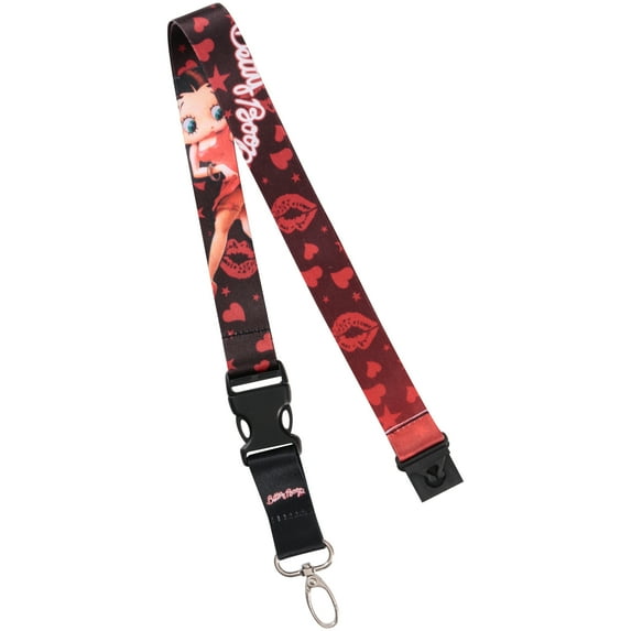 Plasticolor Betty Boop Automotive Lanyard, Black & Red, 1 Piece