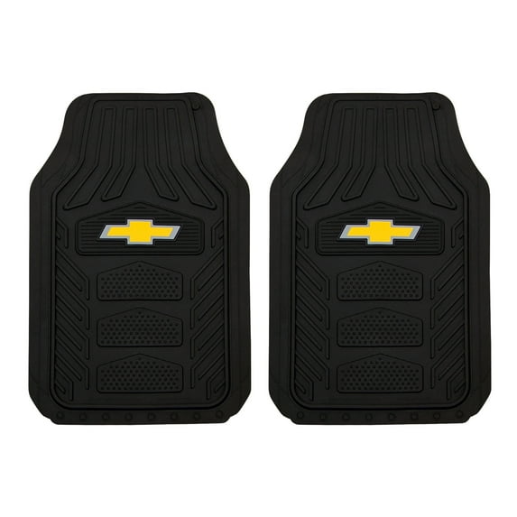 Plasticolor Chevrolet WeatherPro Universal Fit Automotive Floor Mats, Vinyl, Black, 2 Pc