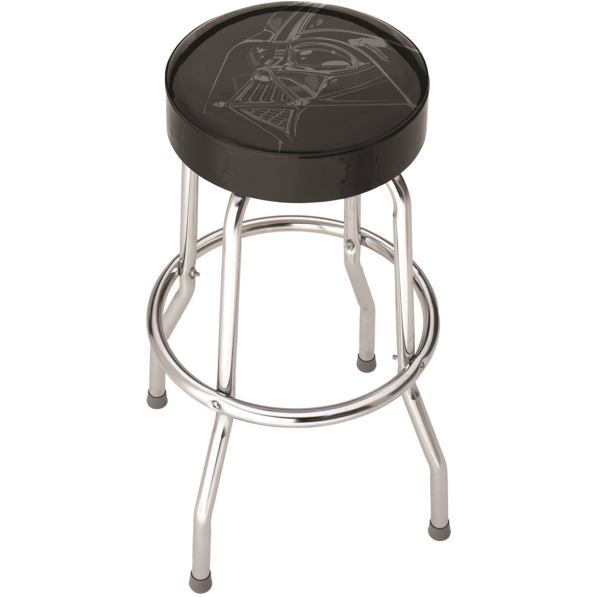 Plasticolor Darth Vader Garage Stool, Black, Gray, Chrome