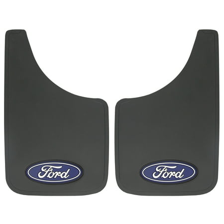 Ford Oval 9” x 15” Easy Fit Universal Automotive Mud Guards, 2 Piece