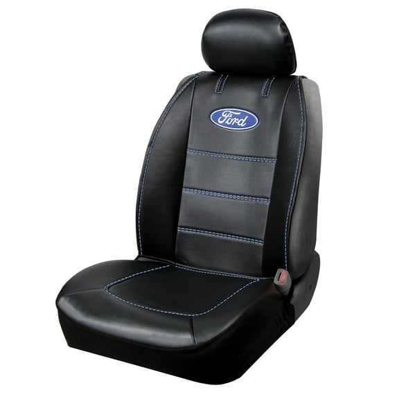 Plasticolor Ford Black Vinyl Deluxe Series Universal Fit Automotive Seat Cover