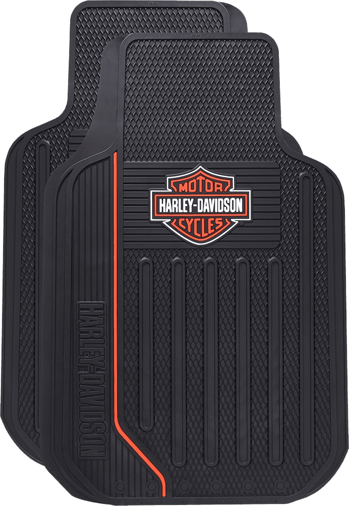 Plasticolor Harley-Davidson Script Floor Mats, Black, 18-1/8 in x 26-3/4 in, 2 Count