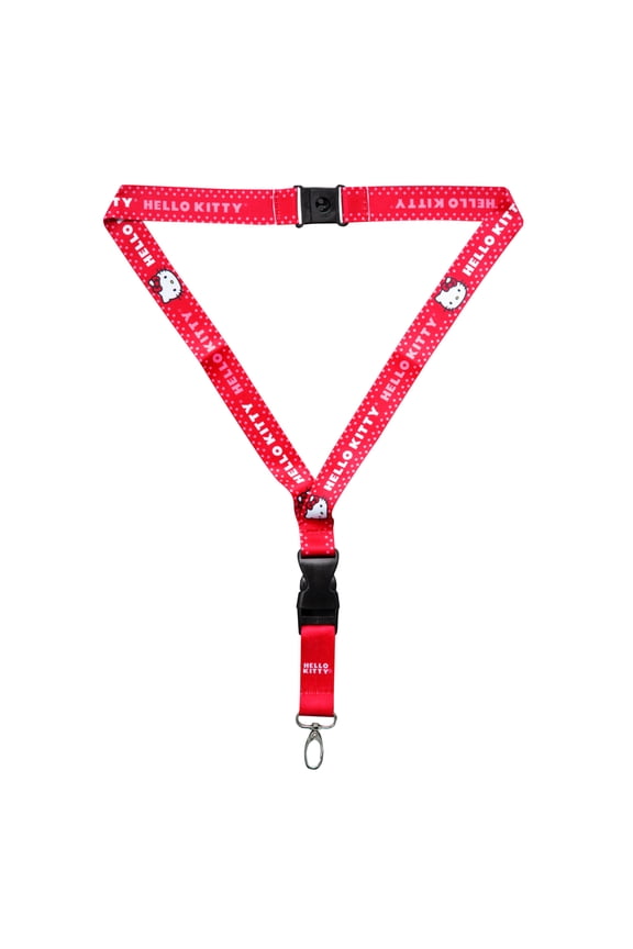 Hello Kitty Automotive Lanyard, Red & White, 1 Piece