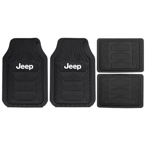 Plasticolor P23-001668R01 Jeep Rubber Floor Mat, Black
